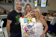 (Left to right) Scott Menville, Greg Cipes, and Tara Strong at Comic-Con International 2014 (Image via Getty)